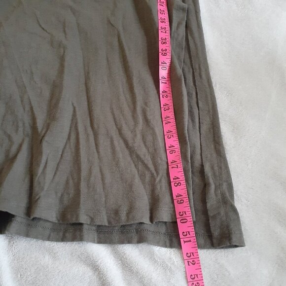 C&C California Women's Size Small Olive Green V Neck T-Shirt Maxi Dress - Picture 9 of 11